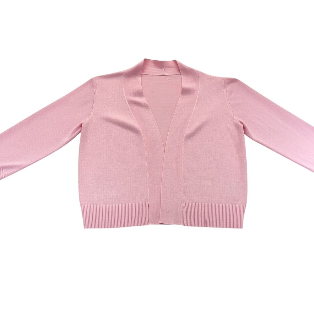Cielo‎ Open Front Ribbed Cardigan Sweater Women XL Pink